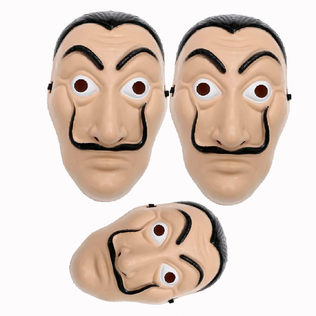 Máscara La Casa de Papel El Salvador Dalí Fantasia Carnaval em Oferta na Shopee