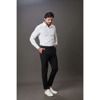 Calça Masculina Social Alfaiataria Elastano Tech Stretch - Lycra - Não Amassa - Impermeável