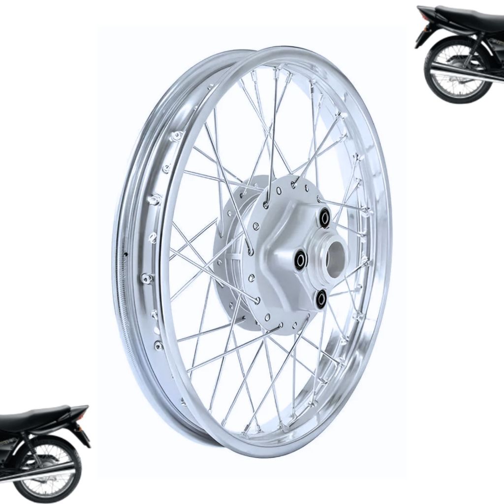 Roda Traseira Completa Raiada Cg Fan Titan 125 2000 A 2008 Moto em Oferta na Shopee
