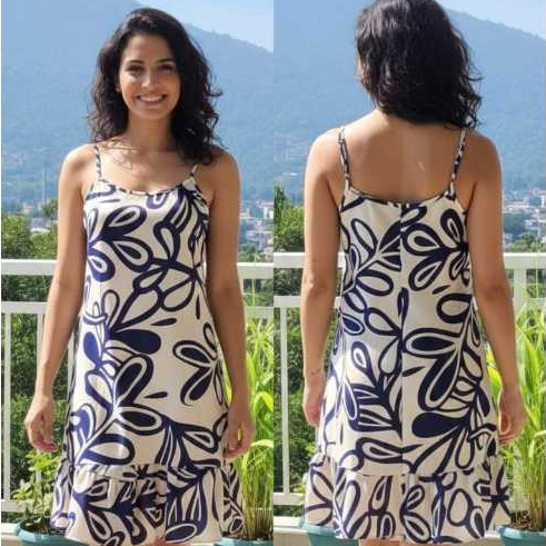 Vestido Feminino Alcinha Leve Soltinho c/Caimento Perfeito Estampado Natal Réveillon Final de Ano em Oferta na Shopee