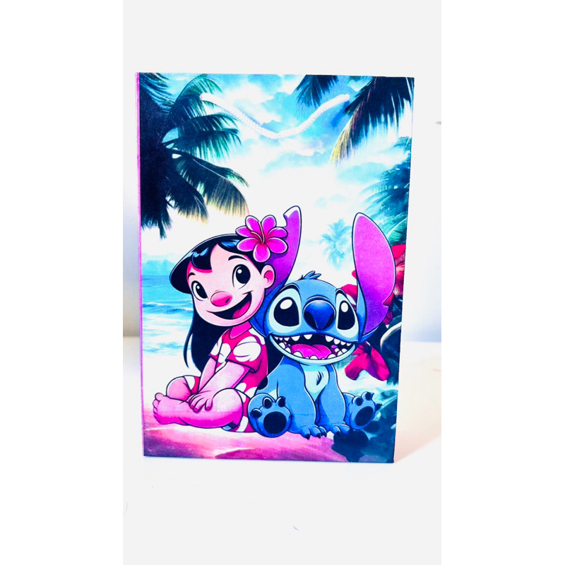 10/20/30/40/50 unidades de sacola de papel tema Lilo & Stitch medida 24x17x6cm as sacolas já vão prontas para uso!