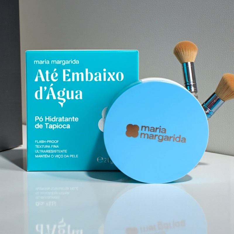 Pó Solto Hidratante De Tapioca Até Embaixo D’água Maria Margarida NOVA EMBALAGEM + Presente Esponja