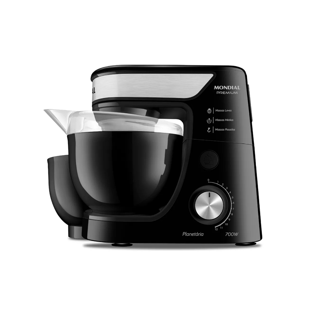 Imagem Batedeira Planetária Mondial Preta BP-01P-B - 700W