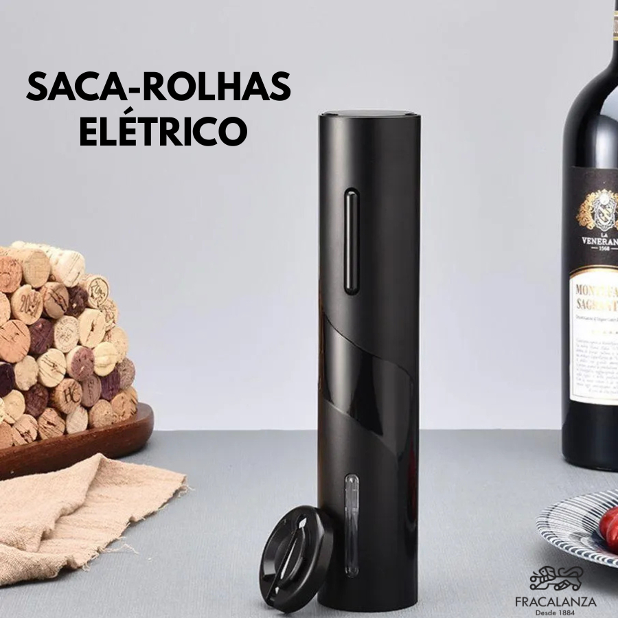 Saca Rolhas Abridor De Vinho Garrafa Automático Elétrico + Termometro Goumert presente Fracalanza