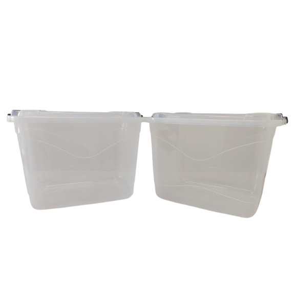 Kit 2 Caixa Organizadora 30Litros Transparente Com Travas Multiuso em Oferta na Shopee
