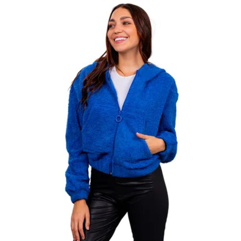 casaquinho Teddy feminino curto sem bolso P,M,G,GG