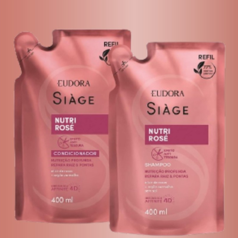 Eudora Kit Siáge 400ml Shampoo Refil + Condicionador Refil (escolha) em Oferta na Shopee