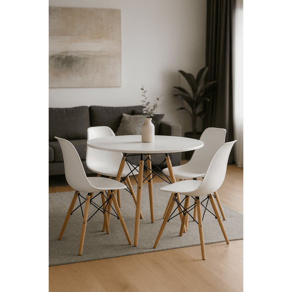 Kit com 4 Cadeiras Eames Eiffel – Alta Qualidade, Prática, Estilosa e Fácil de Combinar