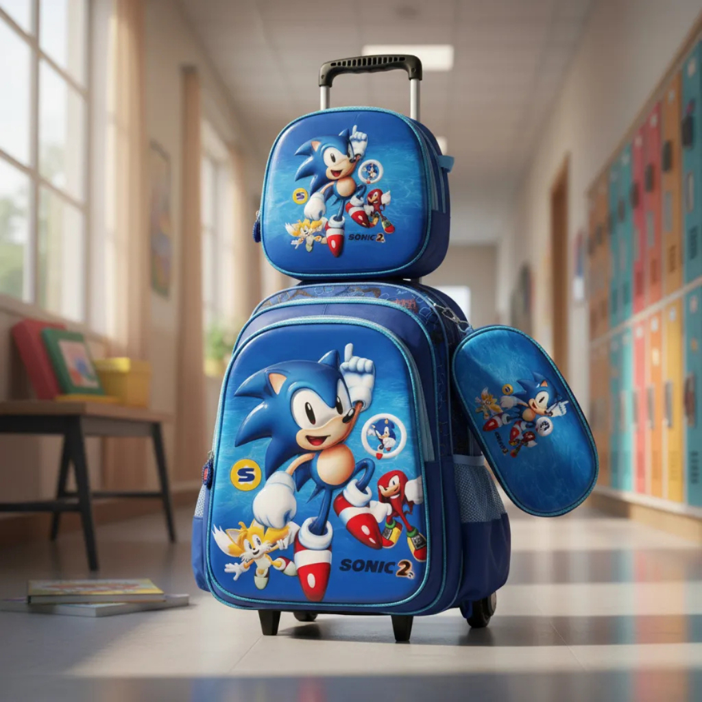 Mochila Infantil Sonic de Rodinhas: Onde Comprar | BuscaProdutos