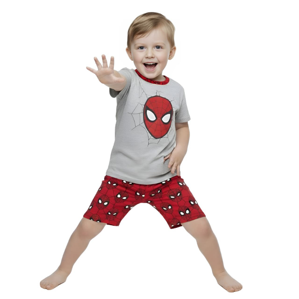 Pijama Criança Infanto Menino Camisa Short Curto Super Herói em Oferta na Shopee
