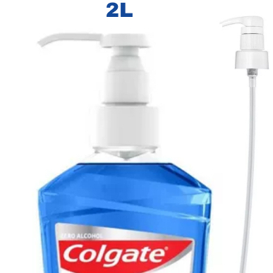 Válvula Pump Dosadora – Compatível com Frascos 2000 ml de Enxaguante Bucal Colgate