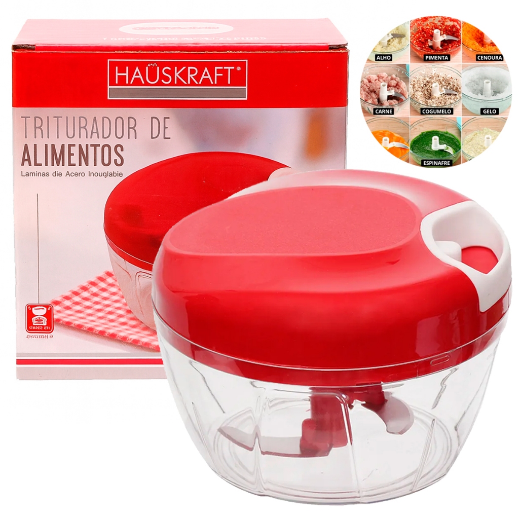 Triturador Manual Processador Fatiador Picador Legumes Alho