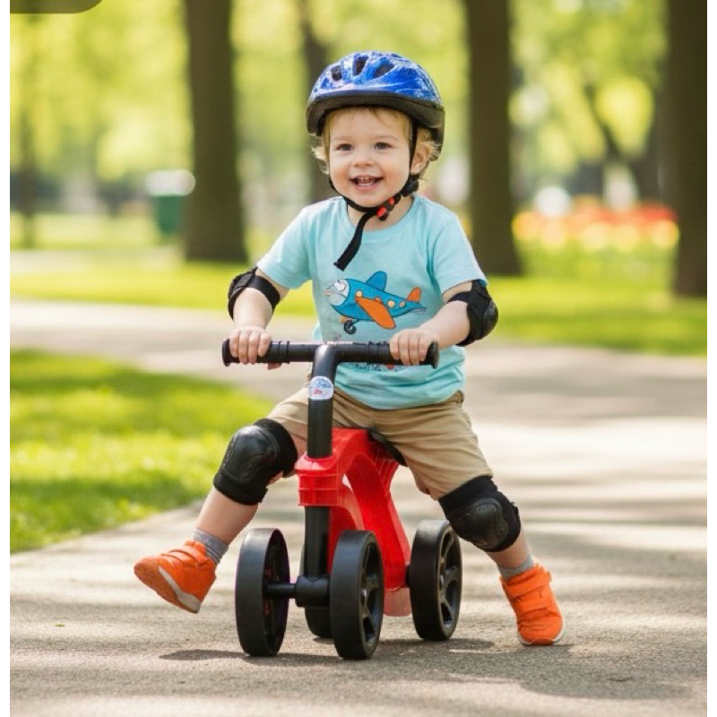 Brinquedo Bicicleta Bike Kids De Equilíbrio Infantil Futurista Sem Pedal 4 Rodas Presente Vermelha Rosa