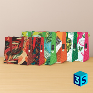 KIT com 3 ou 6 Sacolas De Ráfia Ecológica Retornável Ecobag em Oferta na Shopee