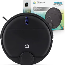 Smart Robô Aspirador Wi-Fi Laser Positivo PRA1000 Varrer Aspirar e Passar Pano Wi-Fi