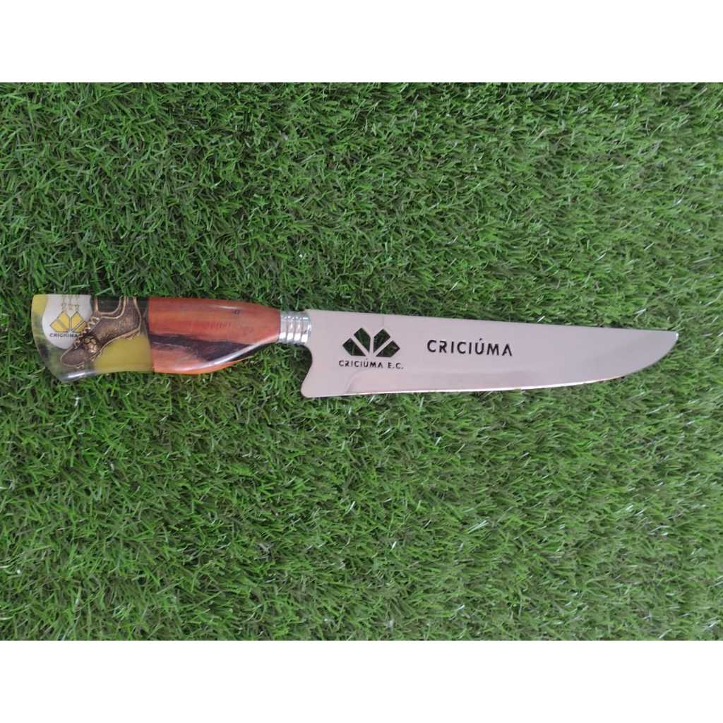 Faca de Churrasco Artesanal CRICIÚMA || Aço inoxidável (Personalizamos Nome)