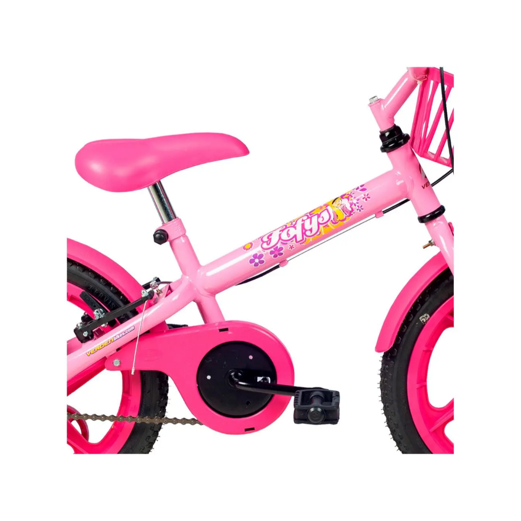 Bicicleta Infantil Aro 16 Verden Bikes Fofys  - Rosa e Fuscia