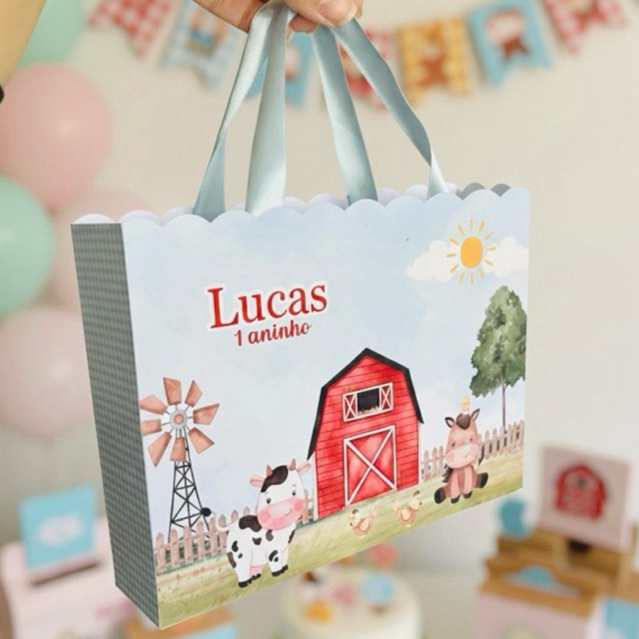 SACOLINHAS PARA LEMBRANCINHAS PERSONALIZADA FAZENDINHA | SACOLA SURPRESA ANIVERSARIO | KIT PEGUE E MONTE