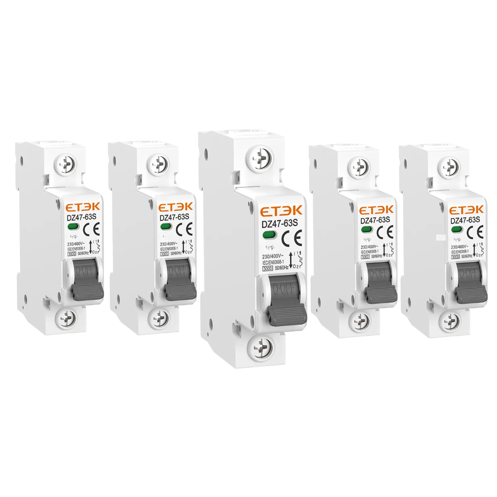 Kit 5 Disjuntor Monopolar Unipolar 6a 10a 16a 20a 25a 32a 40a 50a 63a 1 Polo Curva C Etek em Oferta na Shopee