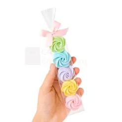 Saco Transparente 7X25 Com 1kg | Saquinho Cristal Suspiros Doces