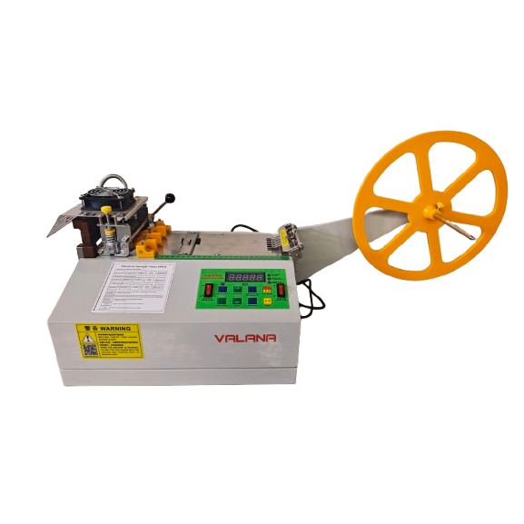 Máquina cortar fitas, tiras, velcros, viés quente e fria eletrônica automática Valana 100LR