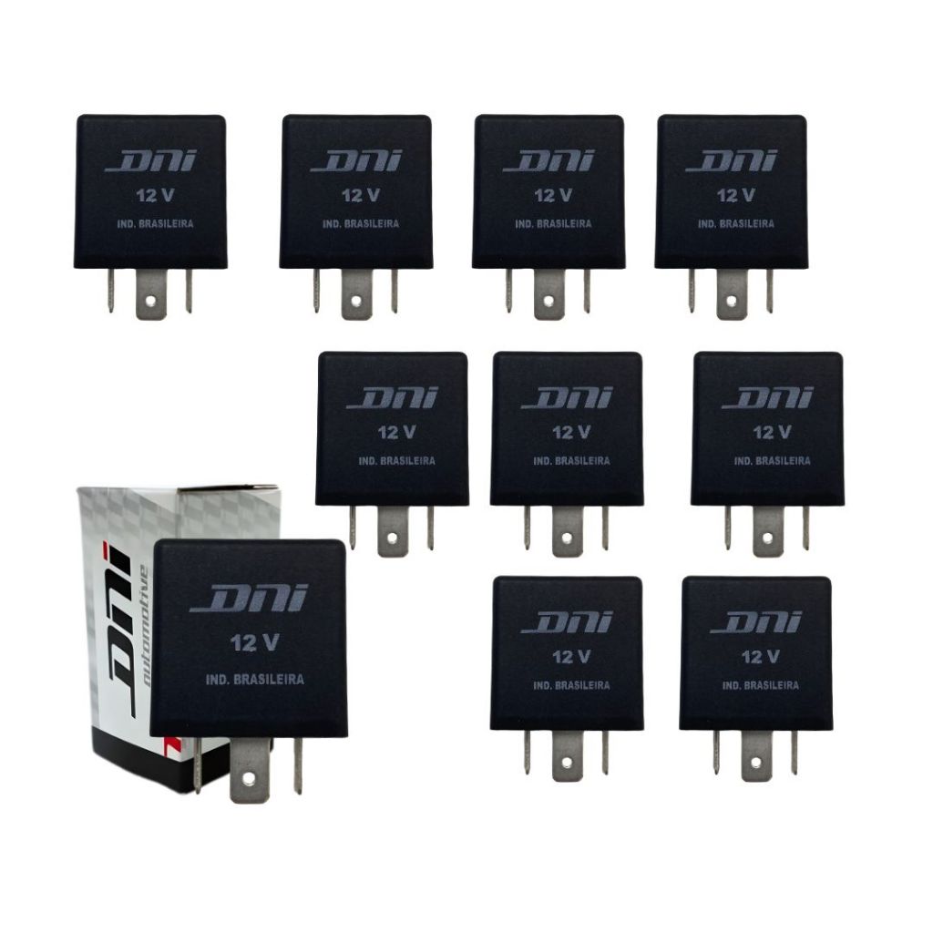 Kit 10 Rele Pisca 3 Terminais 12V Sem Suporte Para Fiat Palio Strada Uno Marea DNI1109 em Oferta na Shopee