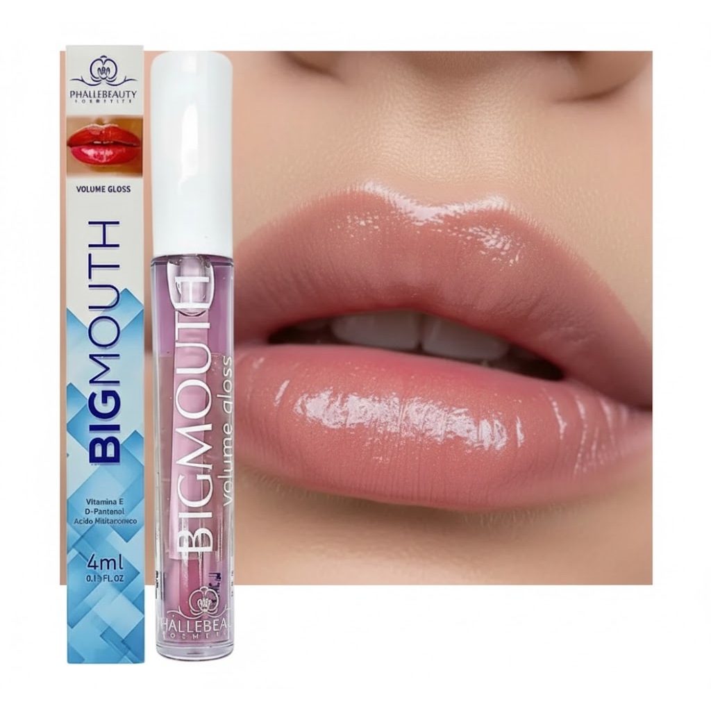 Gloss Labial Big Mouth Phállebeauty Volume Lábios Efeito Preenchedor Intenso Rosa em Oferta na Shopee