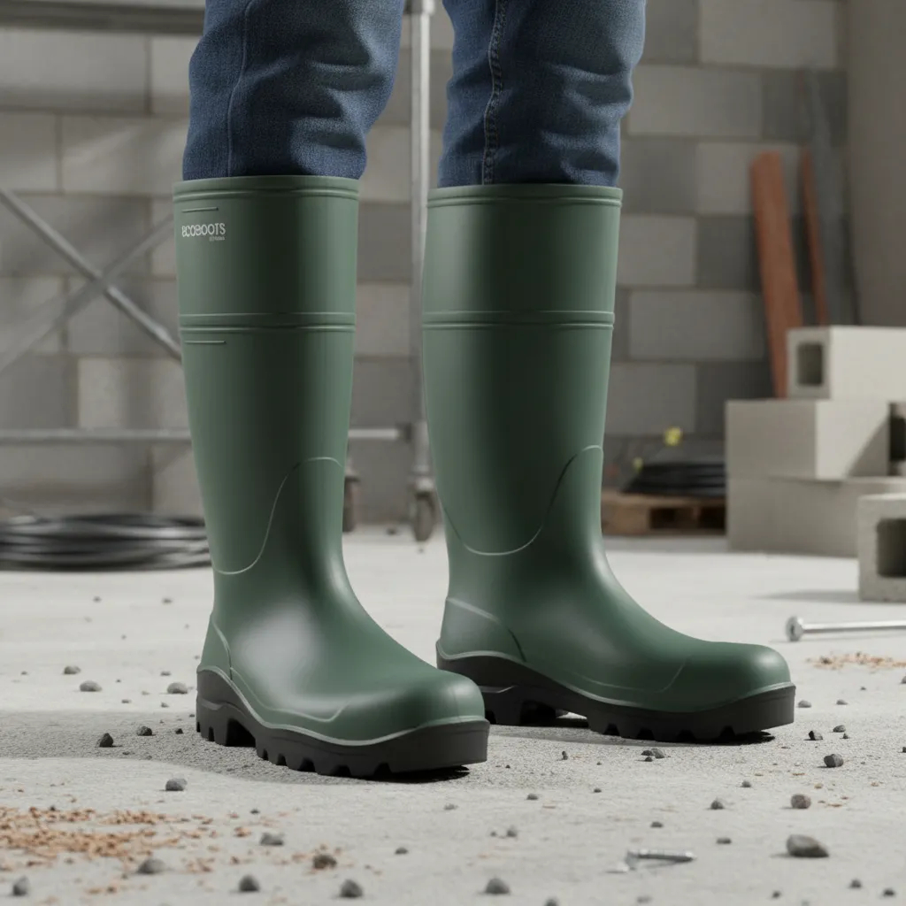 Galocha Bota Ecoboots Biqueira Bico Composite Impermeável Palmilha Anti Perfurante Bracol Verde