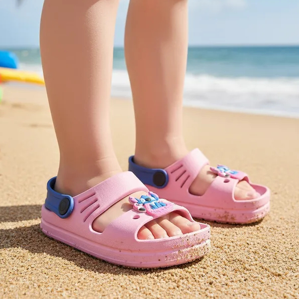 Sandália Papete Infantil Menina Confortável Macia Promoção Personagem Stitich Fim De Ano Festas