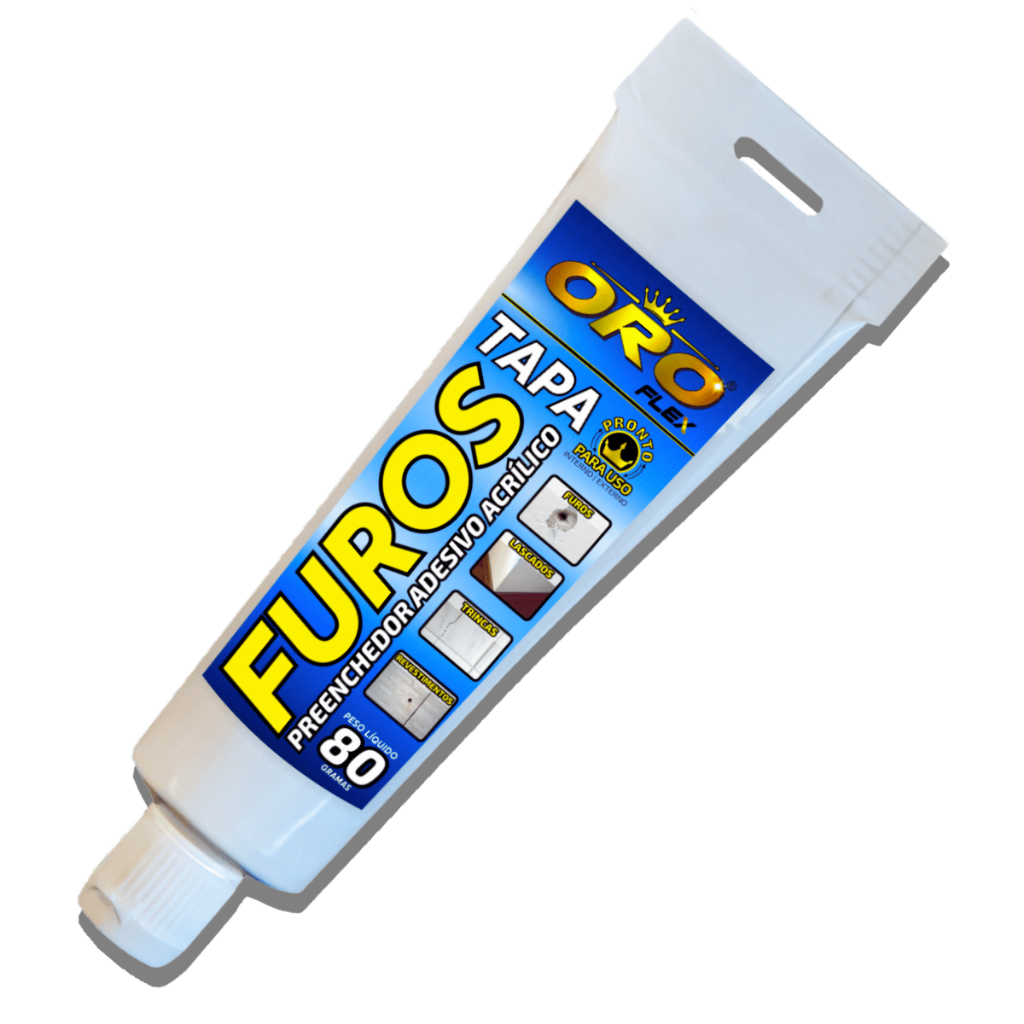 TAPA FURO de paredes, azulejos com bucha dentro, chão oco, pode lixar, pintar 80GR BRANCO OROFLEX