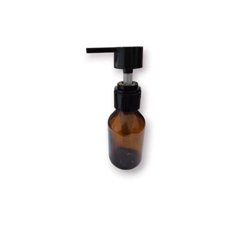 Frascos vidro âmbar com válvula pump bico de pato - selecione 60, 100, 150 ou 250ml