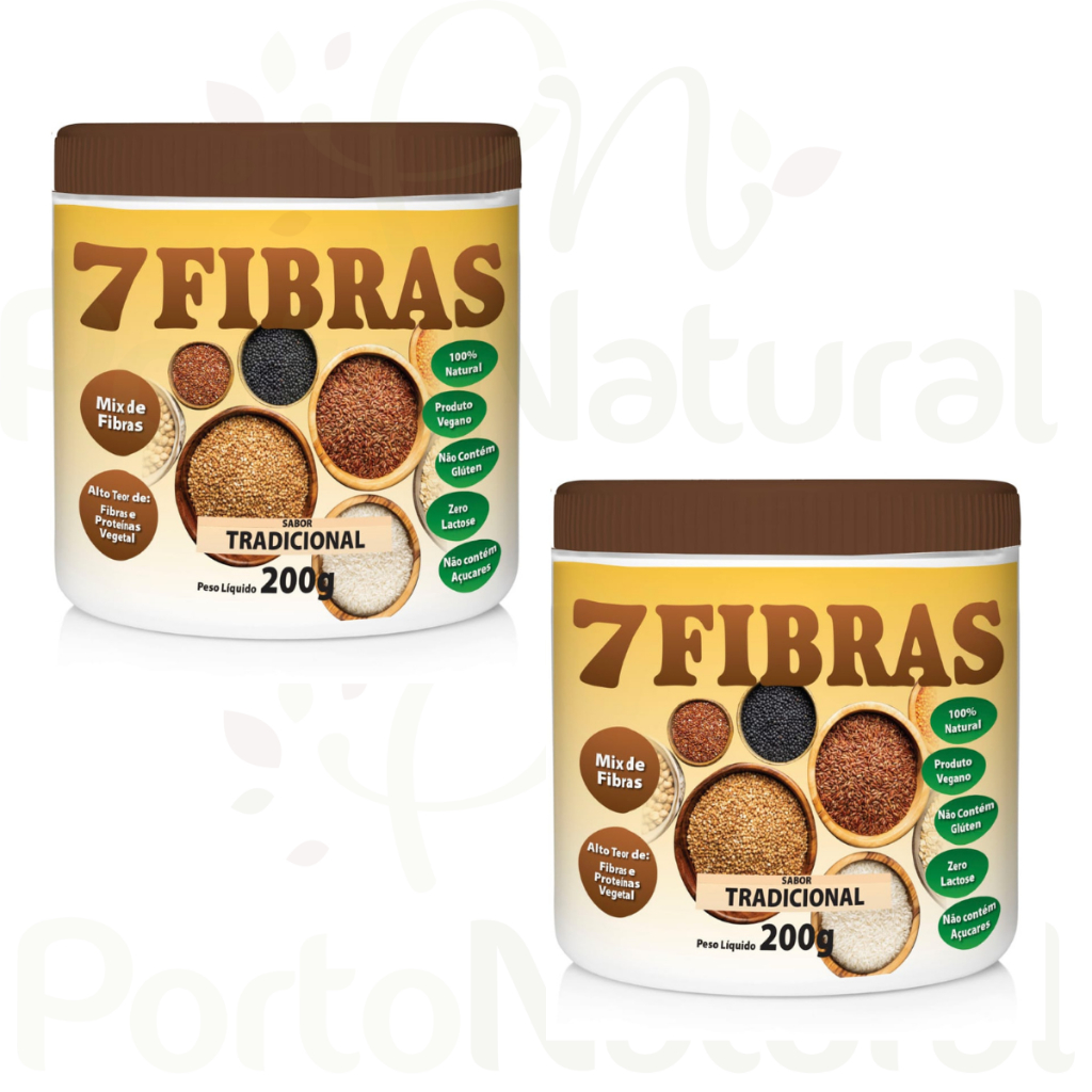 7 Fibras Mix de Fibras Naturais Sem Glúten 200gr KIT C/ 2 Unidades