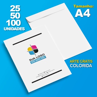 Envelope Personalizado A4 - 23x32 cm – Arte Grátis - Colorido em Oferta na Shopee