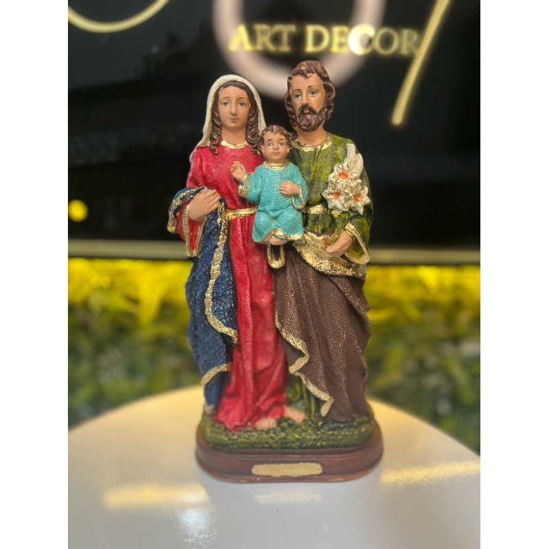 Imagem Sagrada Família 20cm- Imagem Sacra- Pintura Luxo