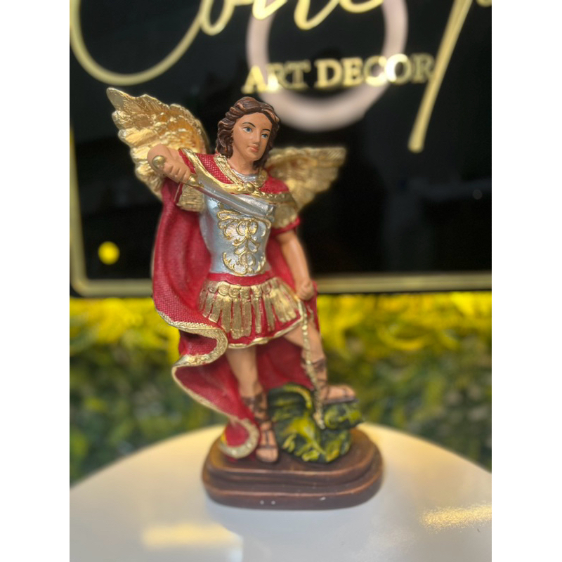 Imagem São Miguel Arcanjo 22cm- Imagem Sacra Pintura Luxo