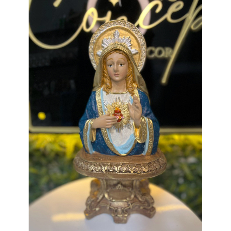 Imagem Sagrado Coração De Maria 30cm- Imagem Sacra Luxo