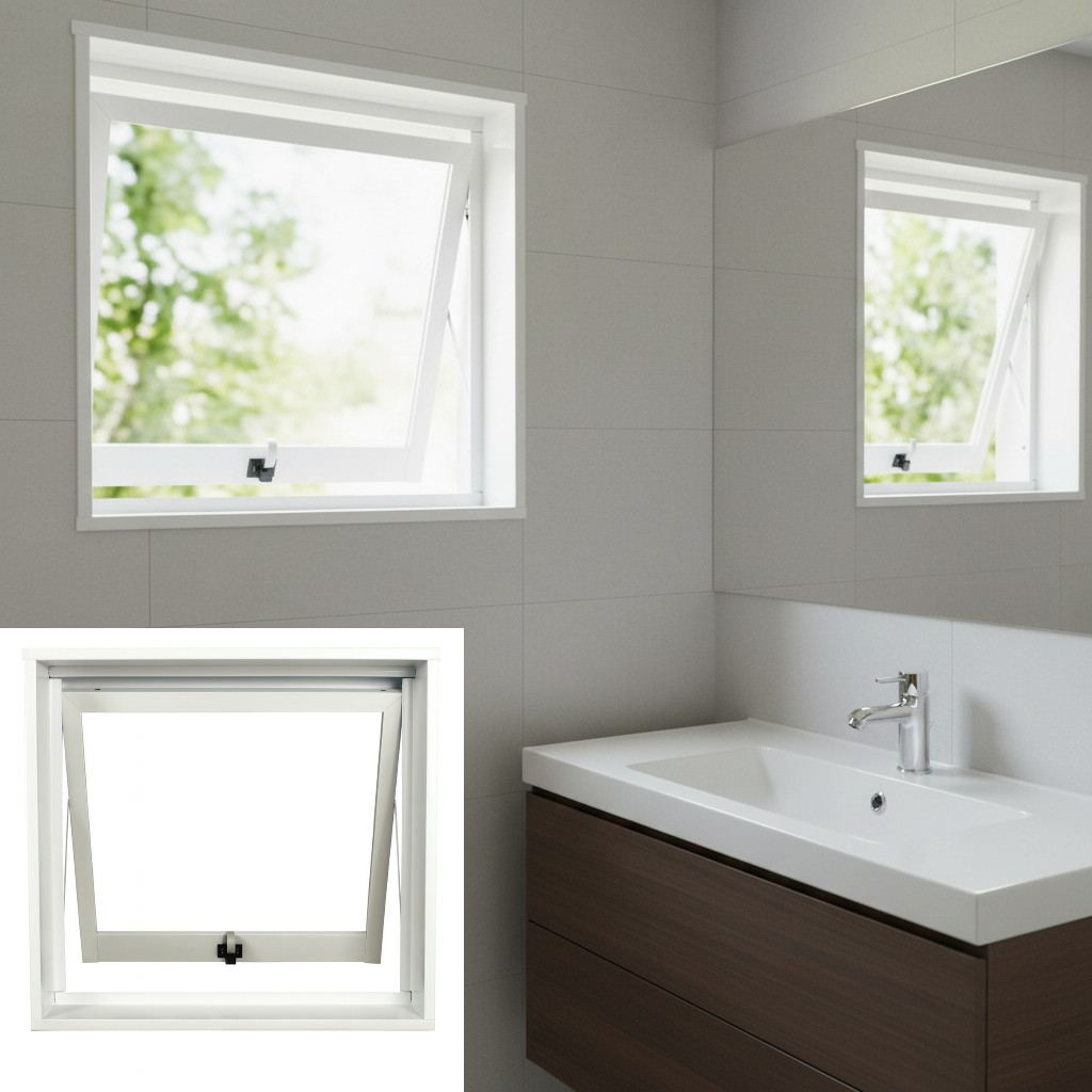 Vitro MaxAr Janela em Aço 50x50x12 com Vidro Boreal Jateado em Oferta na Shopee