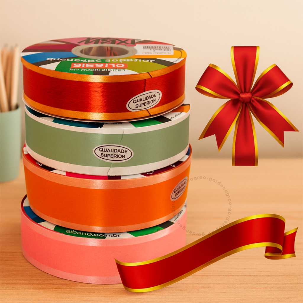 Fita Plástica Decorativa Maxi Albano FM 3D Maxi/Albano 32mmX100m Laço Presente Decoração Embalagem em Oferta na Shopee