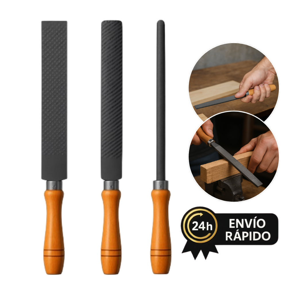 Kit De Lima Grosa 3 Peças Para Madeira Meia Cana Redonda Casqueamento Profissional Jogo em Oferta na Shopee