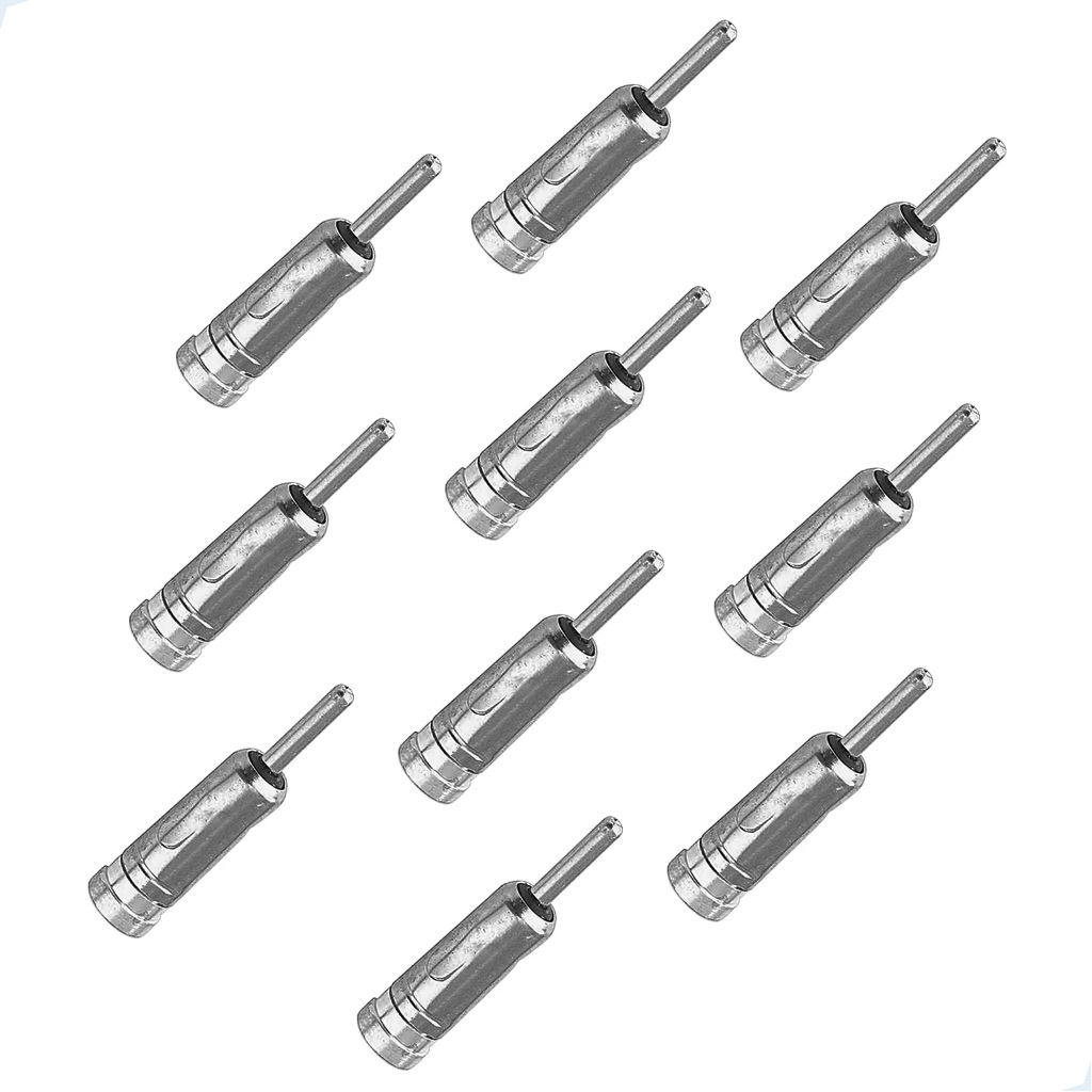 Kit 10 Plug Adaptador De Antena Antiga Permak Prata Cromado