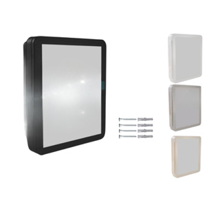 Armário Para Banheiro com Espelho De Embutir ou Sobrepor De Vidro com buchas e parafusos de fixação em Oferta na Shopee