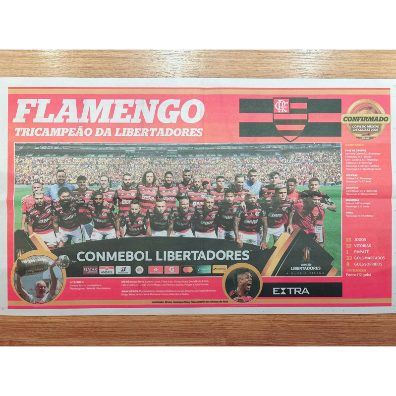 Pôster do Flamengo Campeão da Libertadores da América 2022 !
