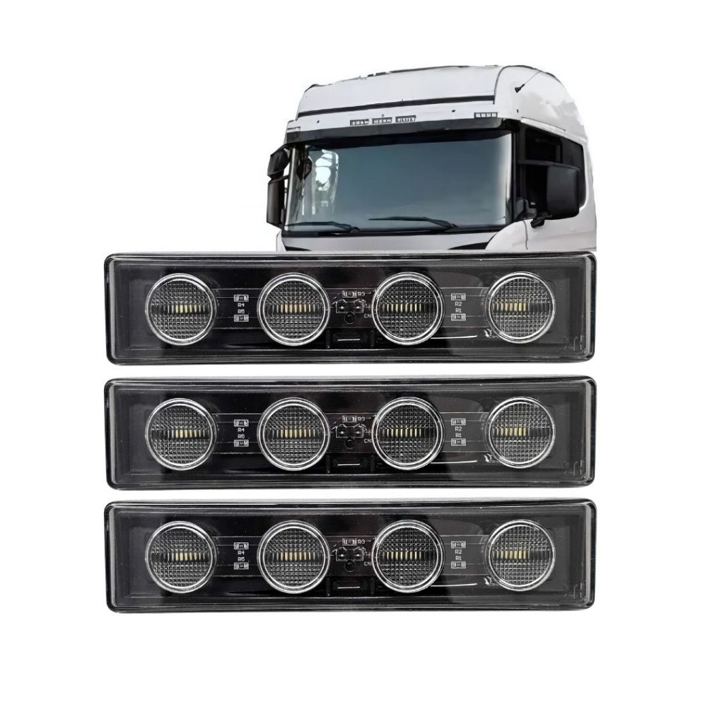 Kit 3 Lanterna Tapa Sol Delimitadora LED Bivolt 4 LED'S Branco Para Scania S4 S5 PGR 1798980 20 em Oferta na Shopee