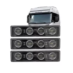 Kit 3 Lanterna Tapa Sol Delimitadora LED Bivolt 4 LED'S Branco Para Scania S4 S5 PGR 1798980 20