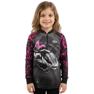 Camisa Camiseta Blusa de Pesca Pirarara Infantil menina com Proteção uv50 em Oferta na Shopee