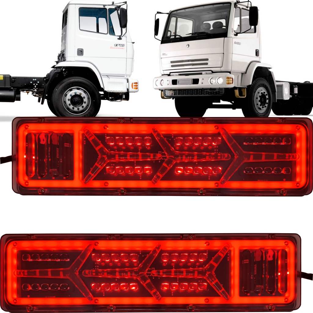 Lanterna Traseira LED Sequencial Mb 712c 914 1318 1718 1728 Caminhão Mercedes-Benz Adaptação