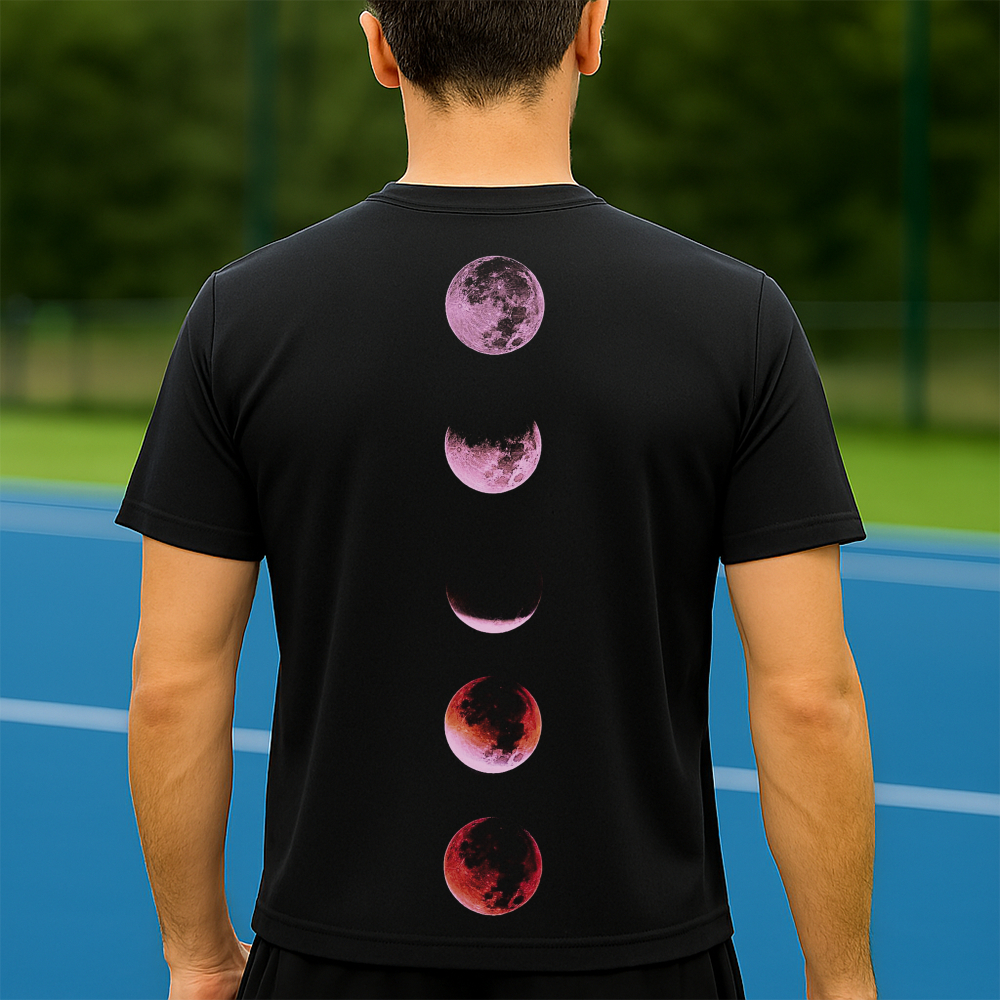 Camiseta Dry Fit Masculina Estampada Fases da Lua P ao GG Leve Respirável Academia Treino