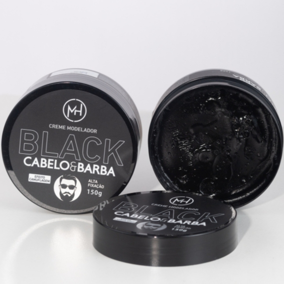Creme Modelador Pomada Modeladora Black Toque Seco Linha Homem Cabelo e Barba Mahair - Promoção !
