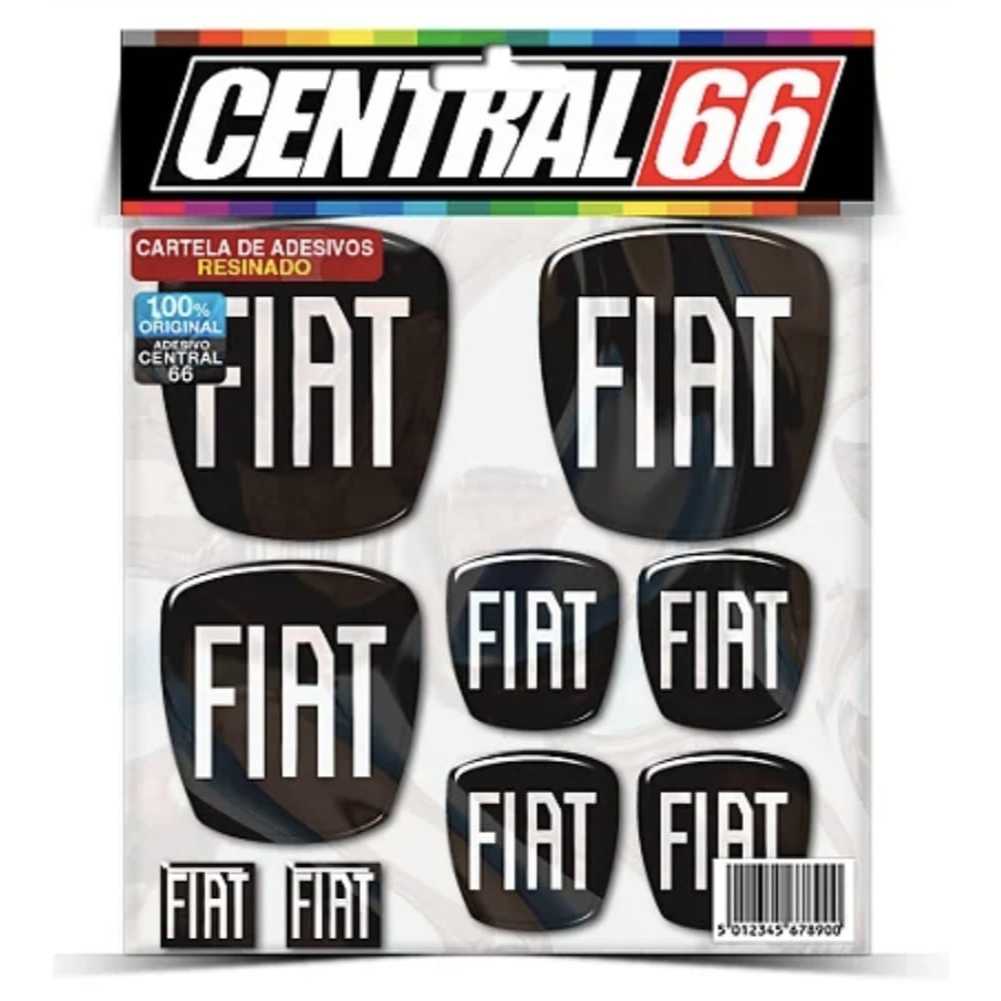 Kit Adesivos Emblema Fiat Marea City Resinado Alto Relevo