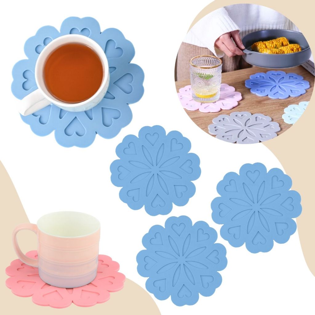 Kit 2/4/6 Descanso Suporte De Panela Em Silicone Protetor Antiderrapante